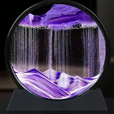 Round Flowing Sand Art Lamp