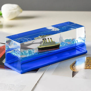 Cruise Ship Fluid Drift Bottle Hourglass Living Room Decoration