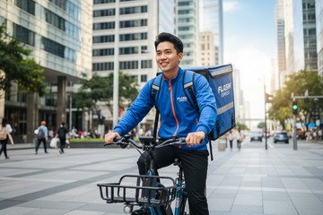 delivery boy on bike